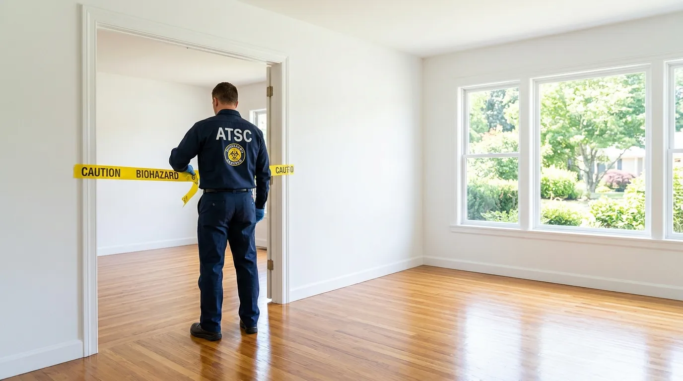 Certified biohazard cleanup crew performing Crime Scene Cleanup in Seaside